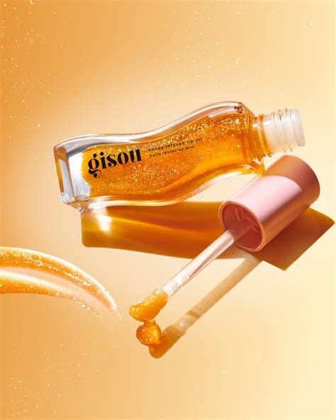 gisou's honey infused lip oil.